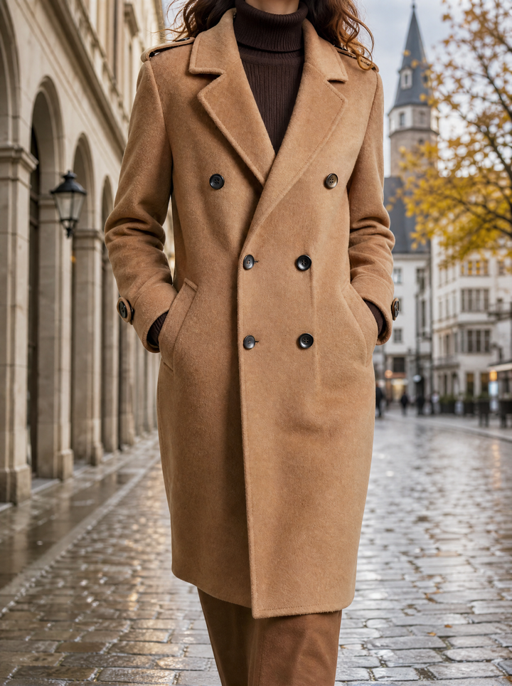 Emma | Eleganter Wintermantel aus Wolle für Damen