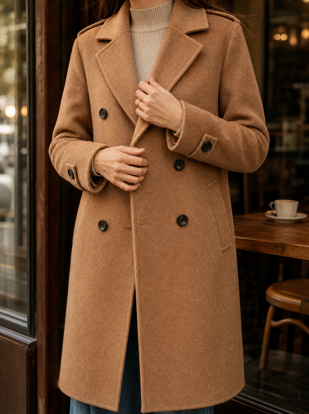 Emma | Eleganter Wintermantel aus Wolle für Damen