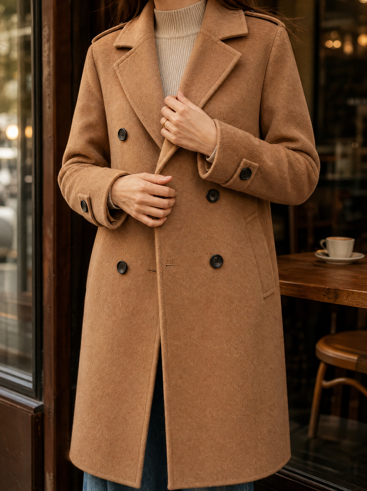 Emma | Eleganter Wintermantel aus Wolle für Damen