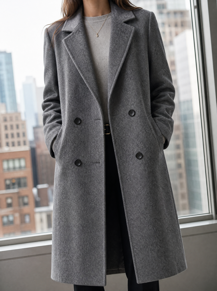 Mia | Langer Wintermantel Longline für Damen