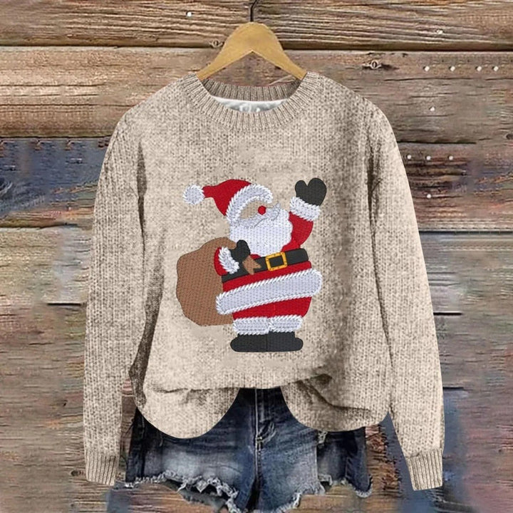 Alina — Kuscheliger Weihnachtssweater für Damen aus Strick mit Santa-Motiv, Das Modehaus Luzern
