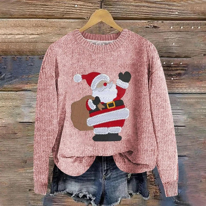 Alina — Kuscheliger Weihnachtssweater für Damen aus Strick mit Santa-Motiv, Das Modehaus Luzern