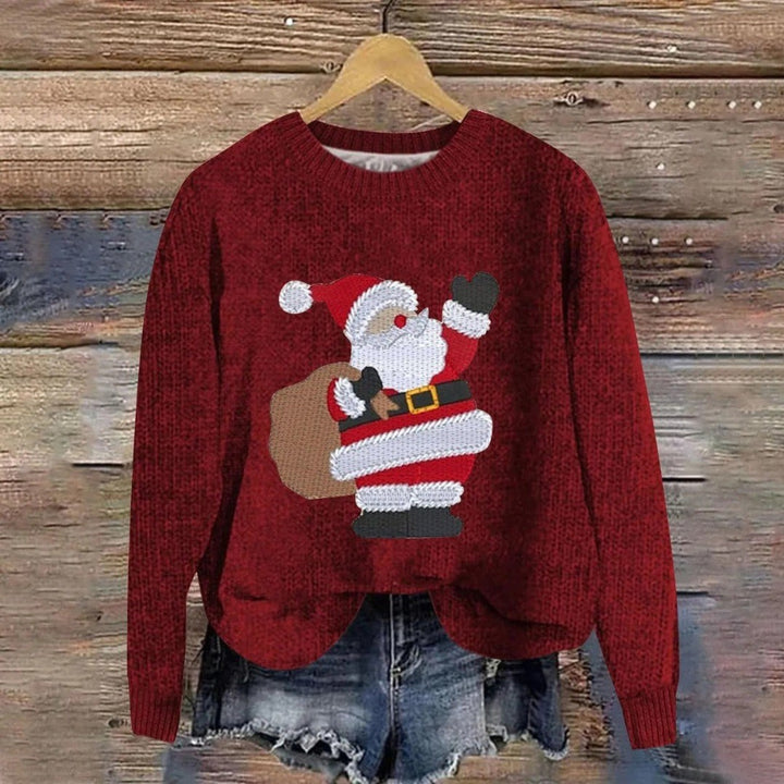 Alina — Kuscheliger Weihnachtssweater für Damen aus Strick mit Santa-Motiv, Das Modehaus Luzern