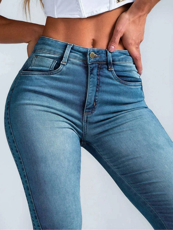 Andrea — Bequeme schmale Leggings für Damen in Jeansoptik mit hohem Bund, Das Modehaus Luzern