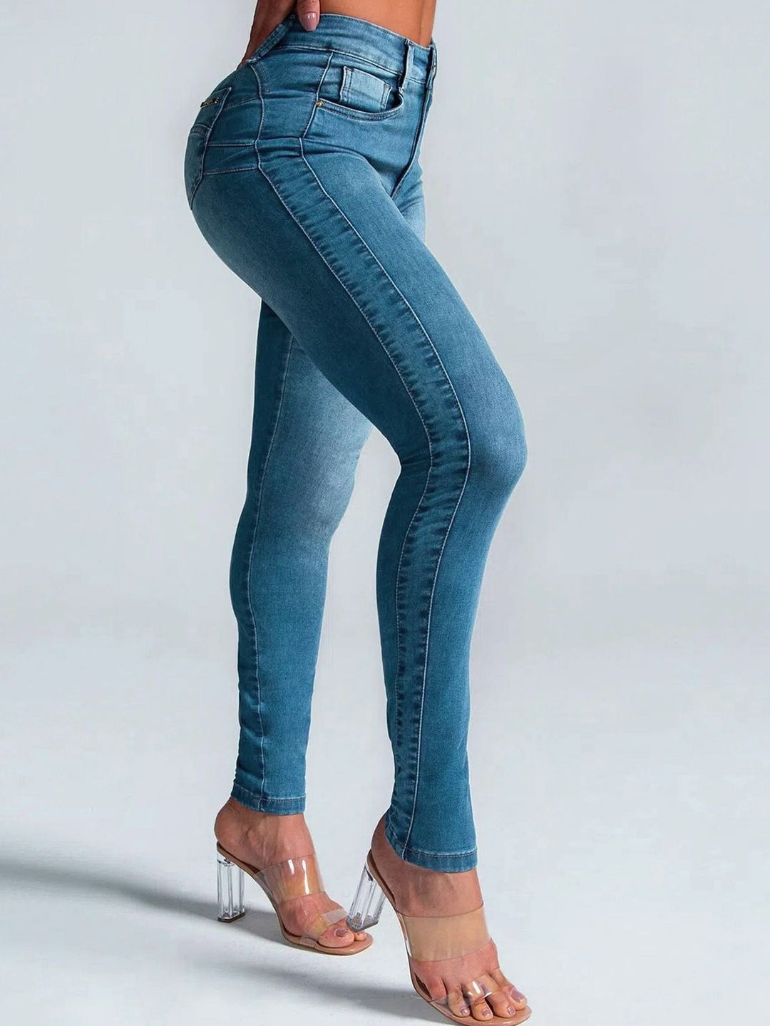 Andrea — Bequeme schmale Leggings für Damen in Jeansoptik mit hohem Bund, Das Modehaus Luzern
