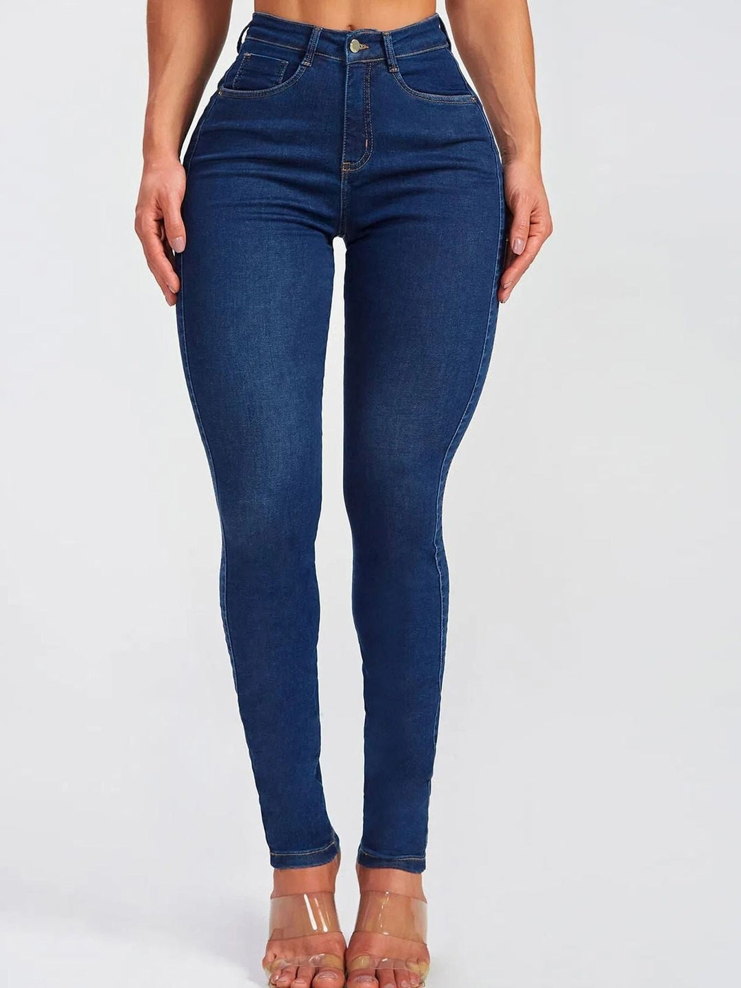 Andrea — Bequeme schmale Leggings für Damen in Jeansoptik mit hohem Bund, Das Modehaus Luzern