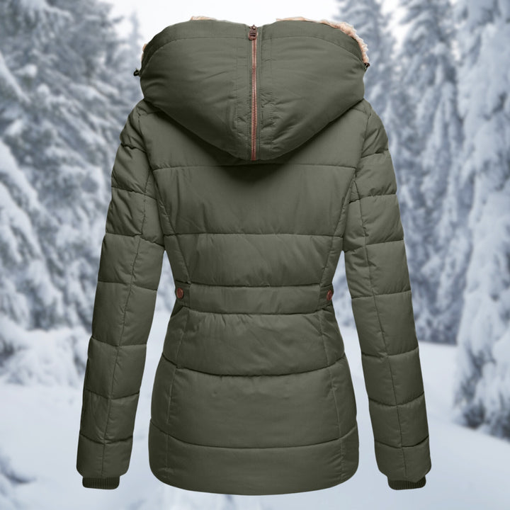 Annemarie — Warme Daunenjacke für Damen mit Kunstfell-Kapuze, Das Modehaus Luzern