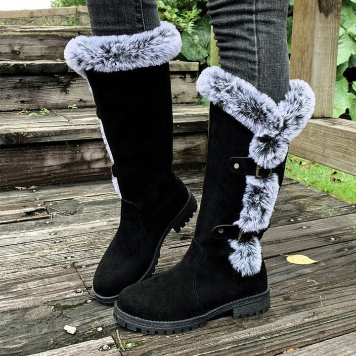 Bettina — Warme gefütterte Winterschuhe für Damen mit Kunstfell am Schaft, Das Modehaus Luzern