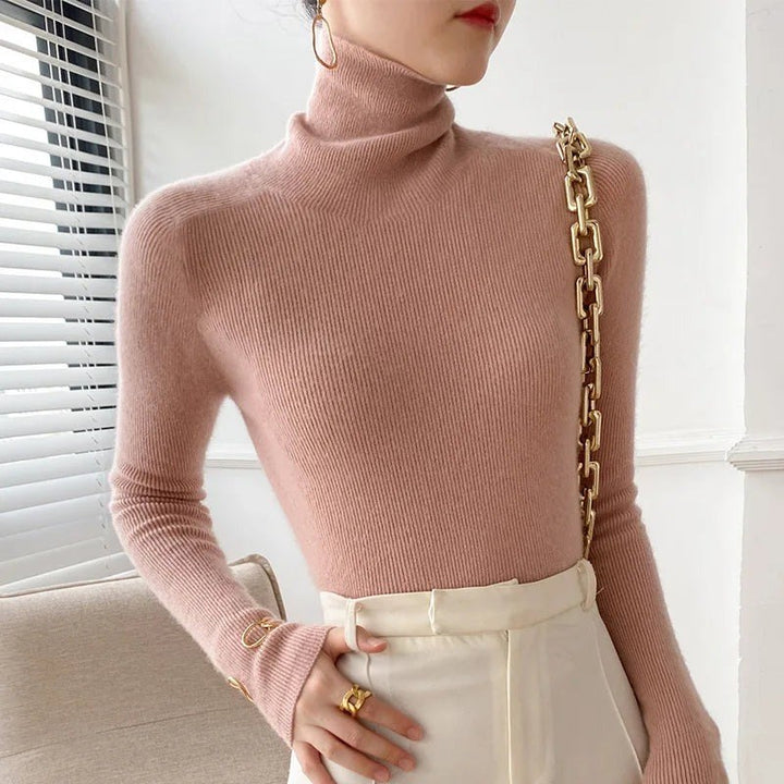 Dagmar — Weicher schmaler Rollkragenpullover für Damen aus Kaschmir-Mix, Das Modehaus Luzern