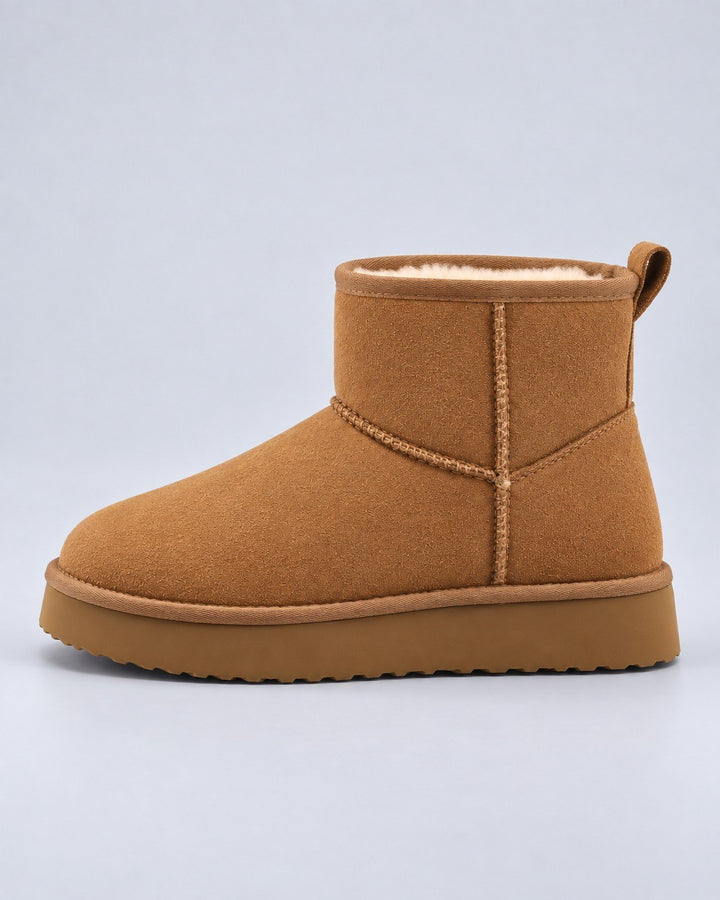 Eveline — Plateau Winterschuhe für Damen mit Fleecefutter in Velours-Optik, Das Modehaus Luzern