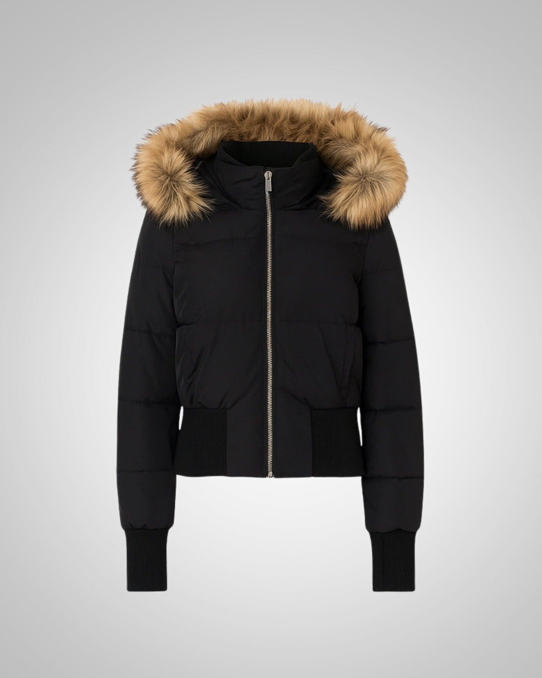 Frieda — Gesteppte Winterjacke mit Kunstfell-Kapuze und Bündchen für Damen, Das Modehaus Luzern