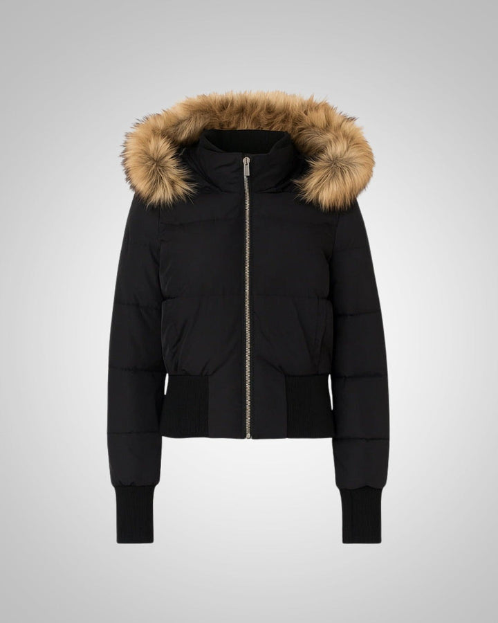 Frieda — Gesteppte Winterjacke mit Kunstfell-Kapuze und Bündchen für Damen, Das Modehaus Luzern