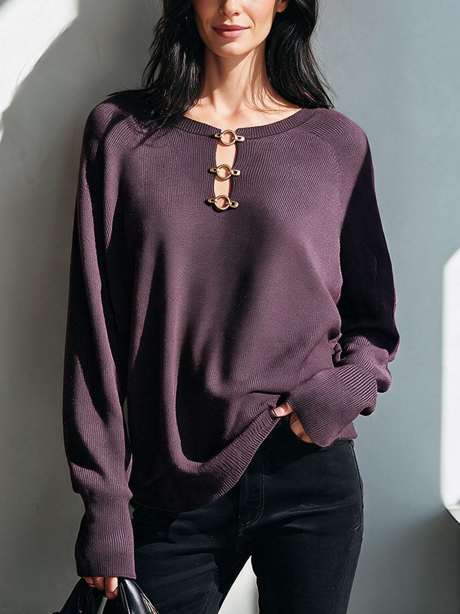 Hanna — Lockerer Strickpullover für Damen mit Rundhals aus Feinstrick, Das Modehaus Luzern