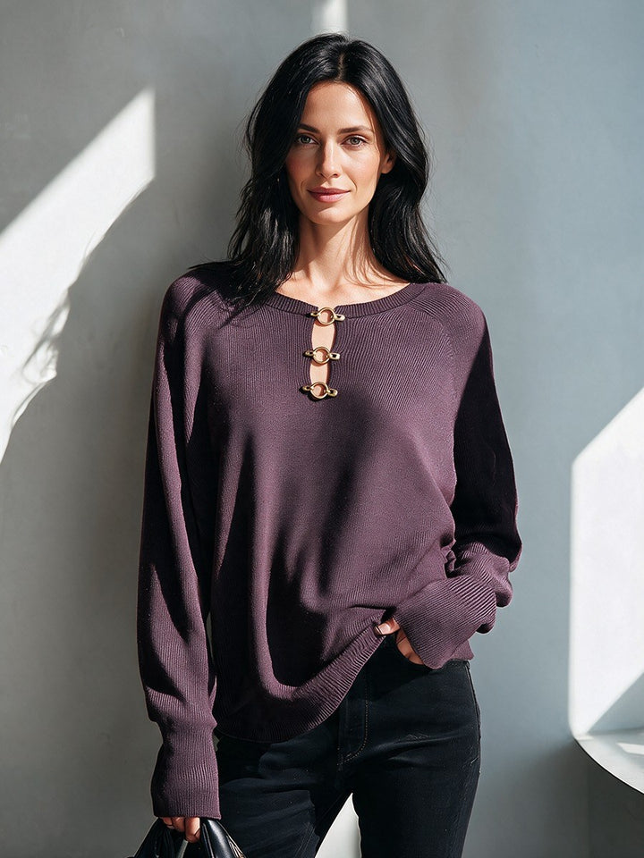 Hanna — Lockerer Strickpullover für Damen mit Rundhals aus Feinstrick, Das Modehaus Luzern