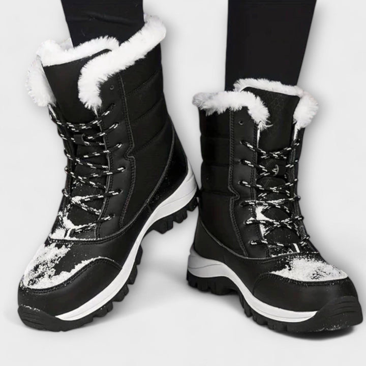 Heidi — Wasserdichte gefütterte Winterschuhe für Damen mit Schnürung, Das Modehaus Luzern