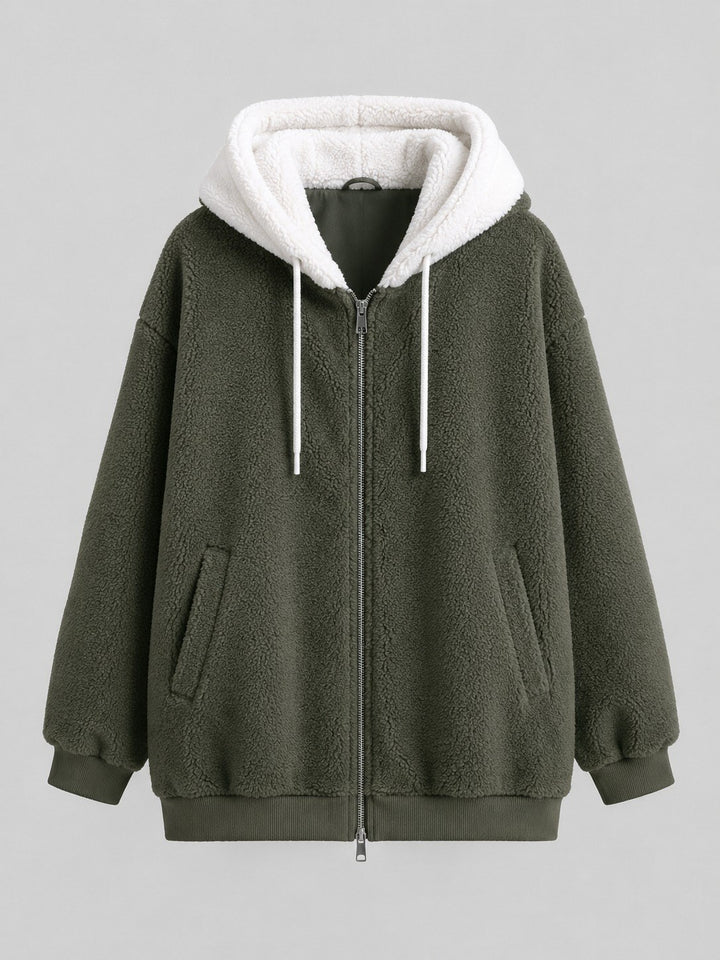 Isabelle — Warme Fleecejacke für Damen mit Kapuze und Teddyfutter, Das Modehaus Luzern