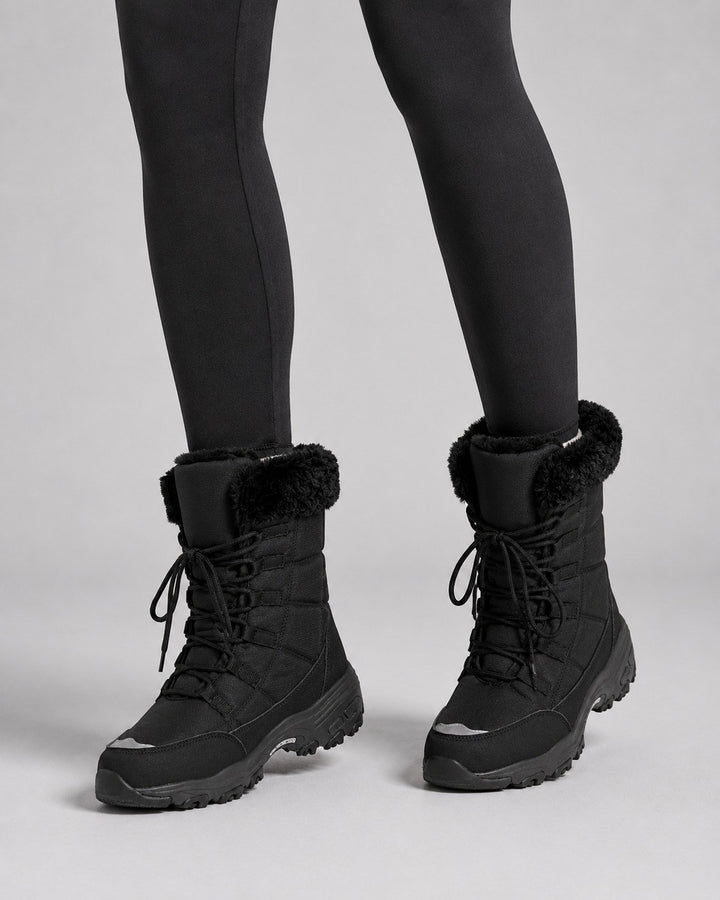Janine — Warme gesteppte Winterstiefel für Damen mit Fellkragen, Das Modehaus Luzern