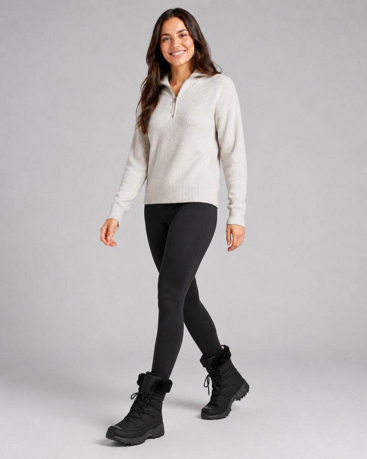 Janine — Warme gesteppte Winterstiefel für Damen mit Fellkragen, Das Modehaus Luzern
