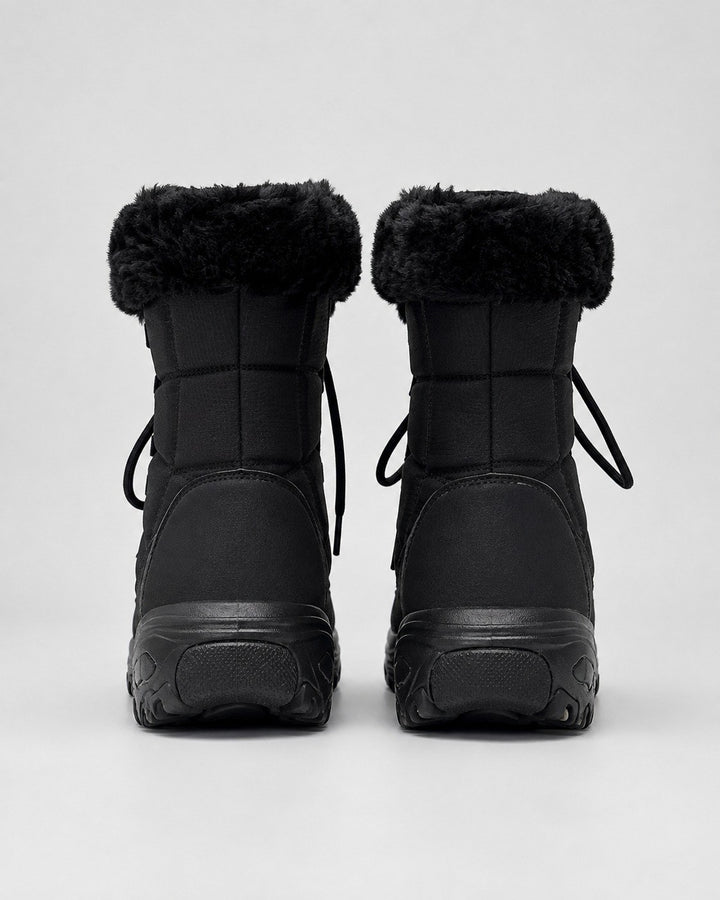Janine — Warme gesteppte Winterstiefel für Damen mit Fellkragen, Das Modehaus Luzern