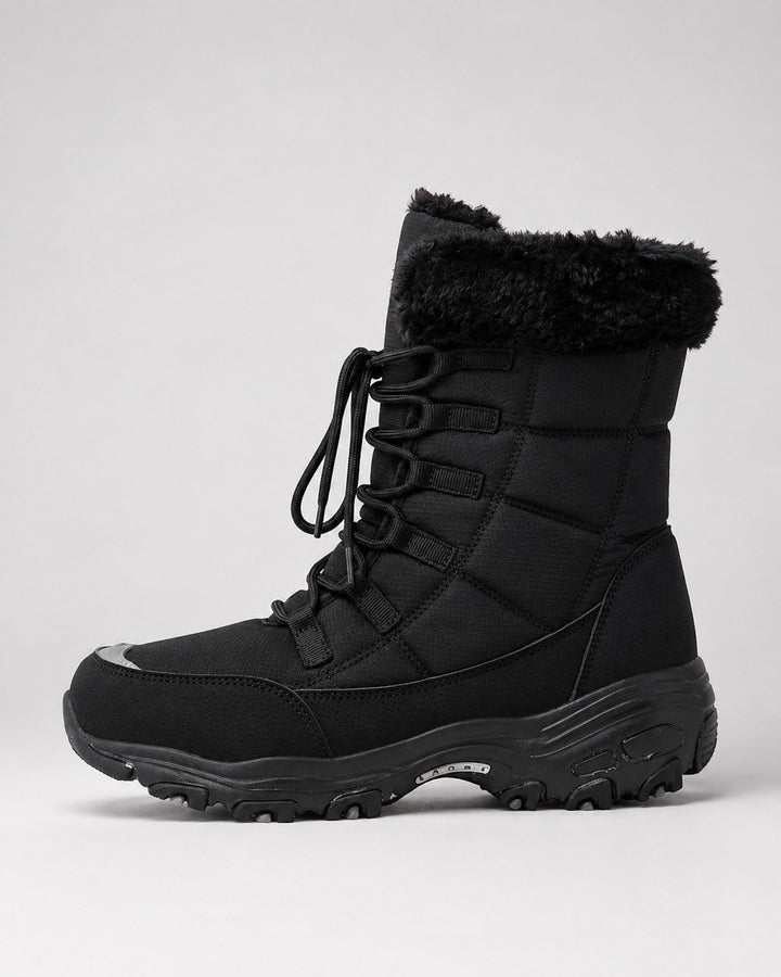 Janine — Warme gesteppte Winterstiefel für Damen mit Fellkragen, Das Modehaus Luzern