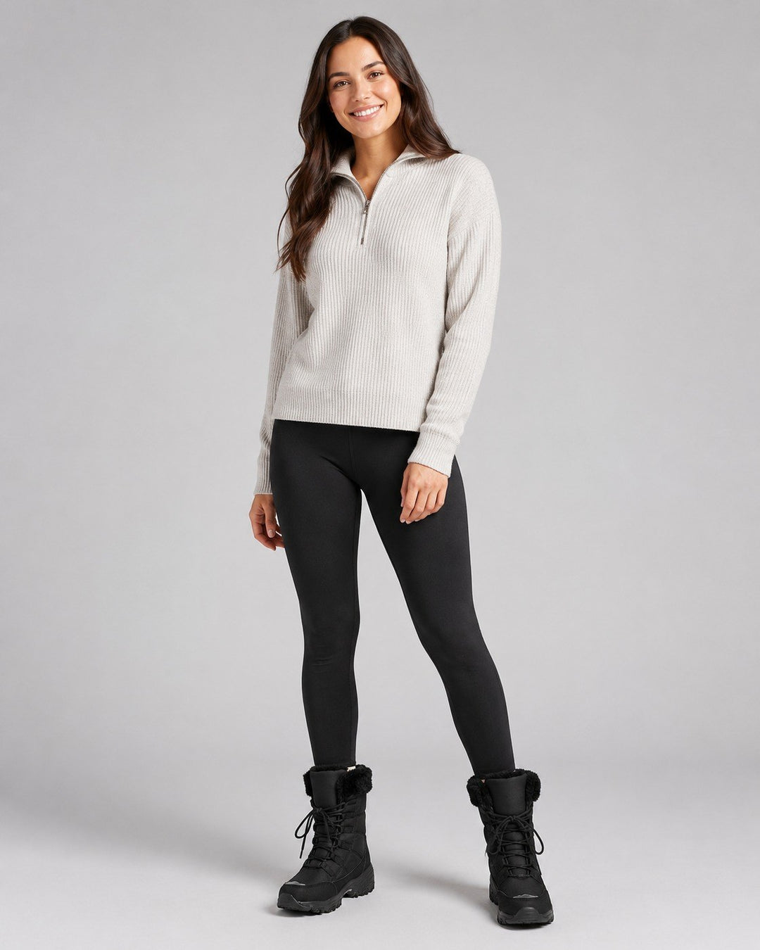 Janine — Warme gesteppte Winterstiefel für Damen mit Fellkragen, Das Modehaus Luzern