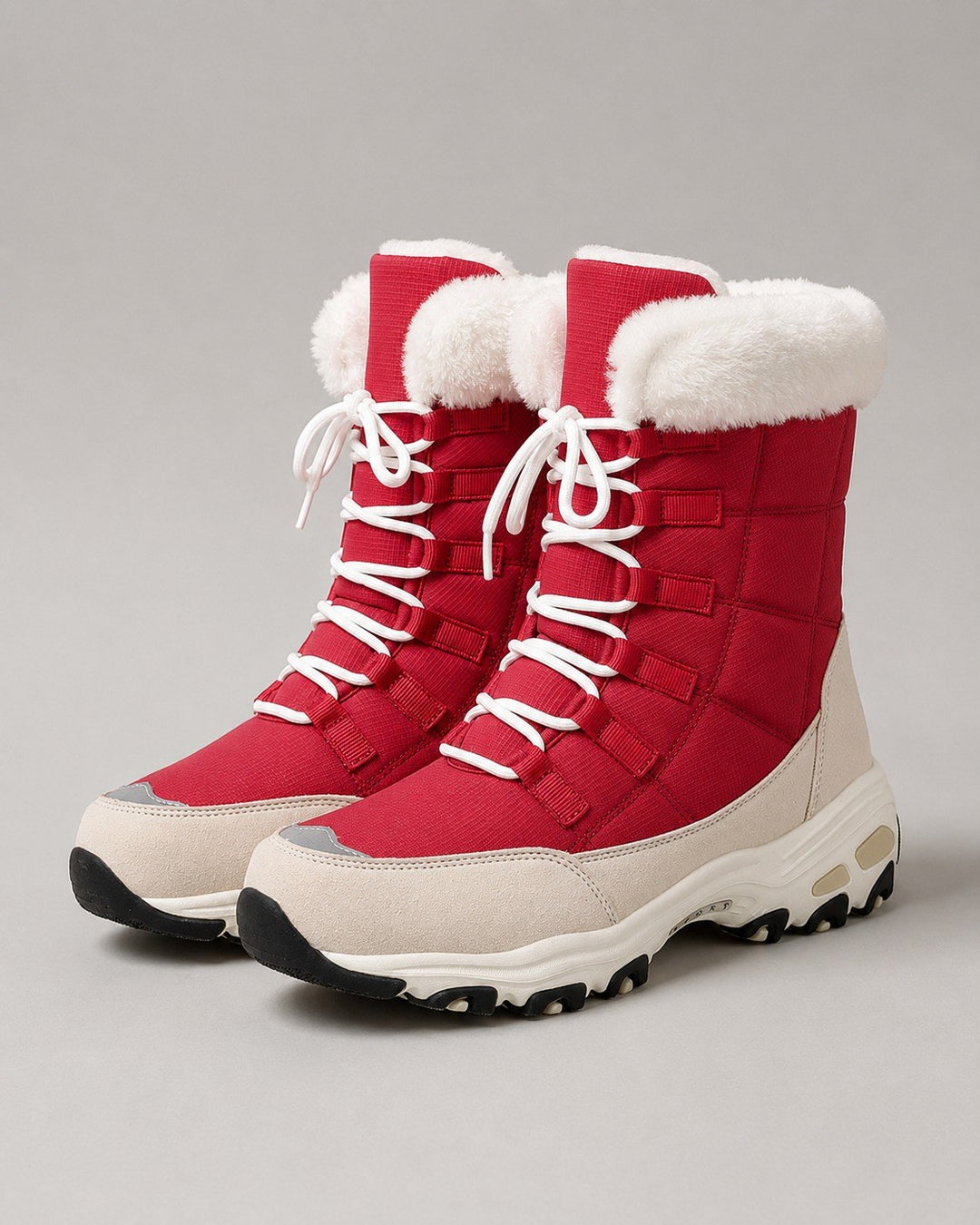Janine — Warme gesteppte Winterstiefel für Damen mit Fellkragen, Das Modehaus Luzern