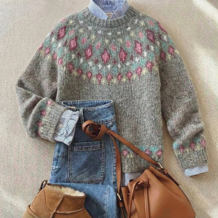 Lara — Kuscheliger Ugly Christmas Pullover mit Nordic Muster für Damen, Das Modehaus Luzern
