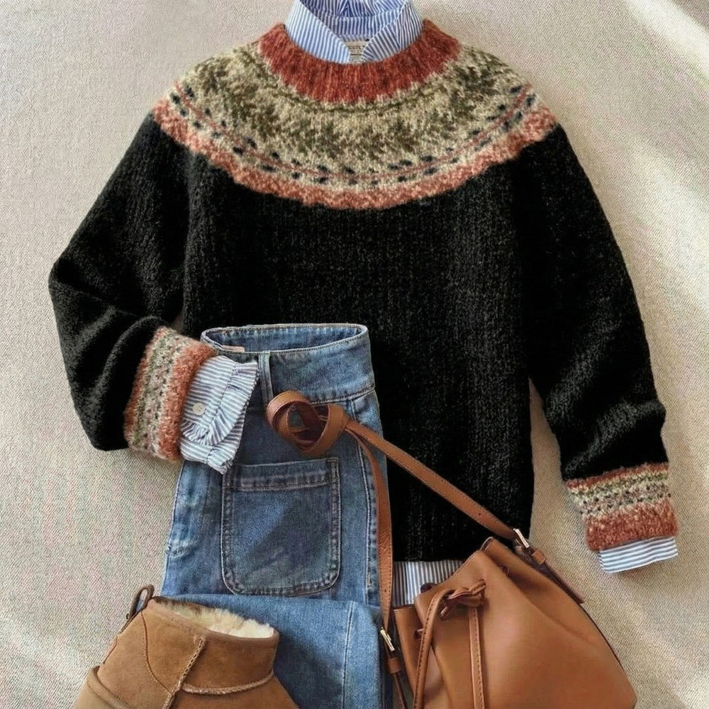 Lara — Kuscheliger Ugly Christmas Pullover mit Nordic Muster für Damen, Das Modehaus Luzern