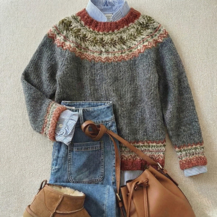 Lara — Kuscheliger Ugly Christmas Pullover mit Nordic Muster für Damen, Das Modehaus Luzern
