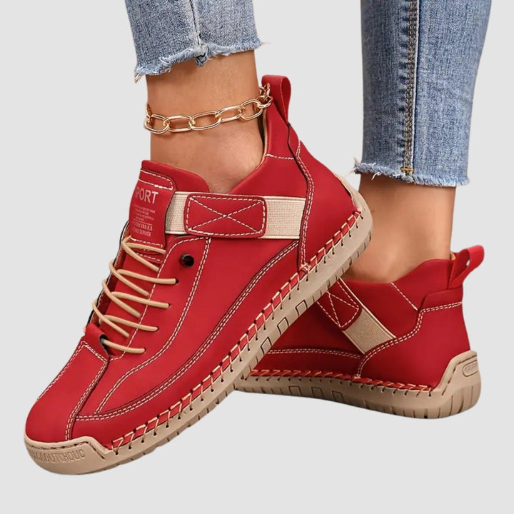 Leandra — Knöchelhohe Sneakers für Damen mit Klettverschluss und Schnürung, Das Modehaus Luzern