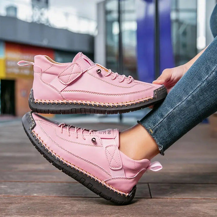 Leandra — Knöchelhohe Sneakers für Damen mit Klettverschluss und Schnürung, Das Modehaus Luzern