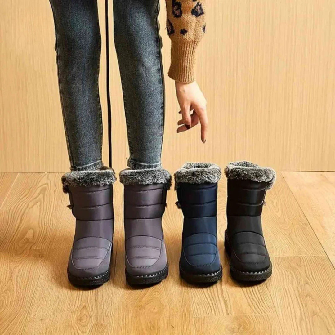 Lena — Warme gefütterte Winterschuhe für Damen mit rutschfester Sohle, Das Modehaus Luzern