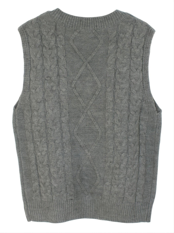 Lina — Warmer Pullunder für Damen aus Strick mit Zopfmuster, Das Modehaus Luzern
