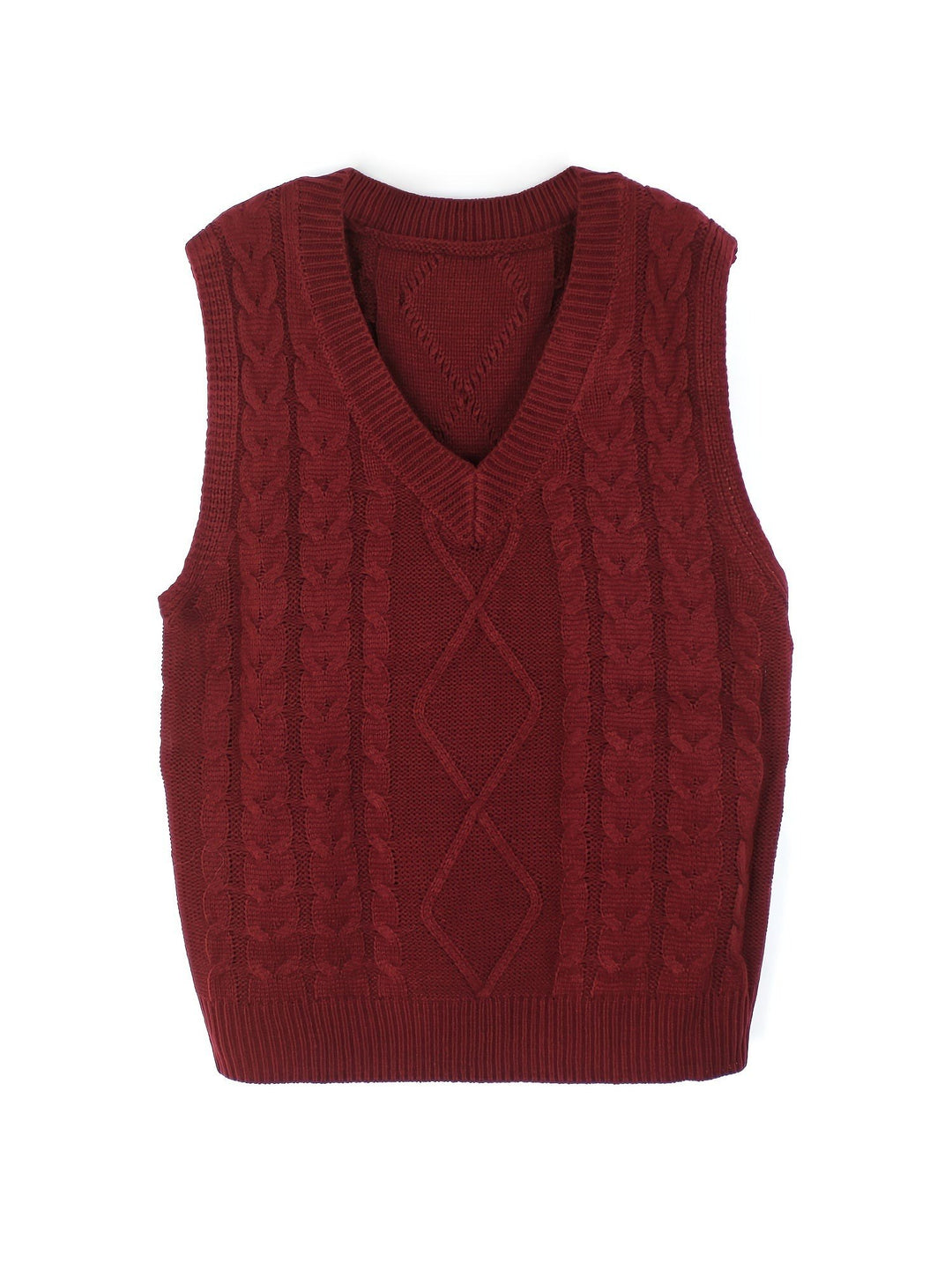 Lina — Warmer Pullunder für Damen aus Strick mit Zopfmuster, Das Modehaus Luzern