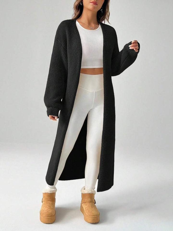 Lucia — Langer flauschiger Cardigan für Damen in Midi-Länge, Das Modehaus Luzern
