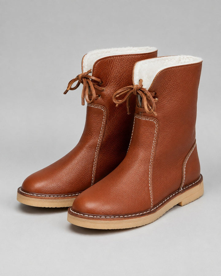 Luzia — Warme Winterschuhe für Damen mit Fleecefutter und Bindeband, Das Modehaus Luzern