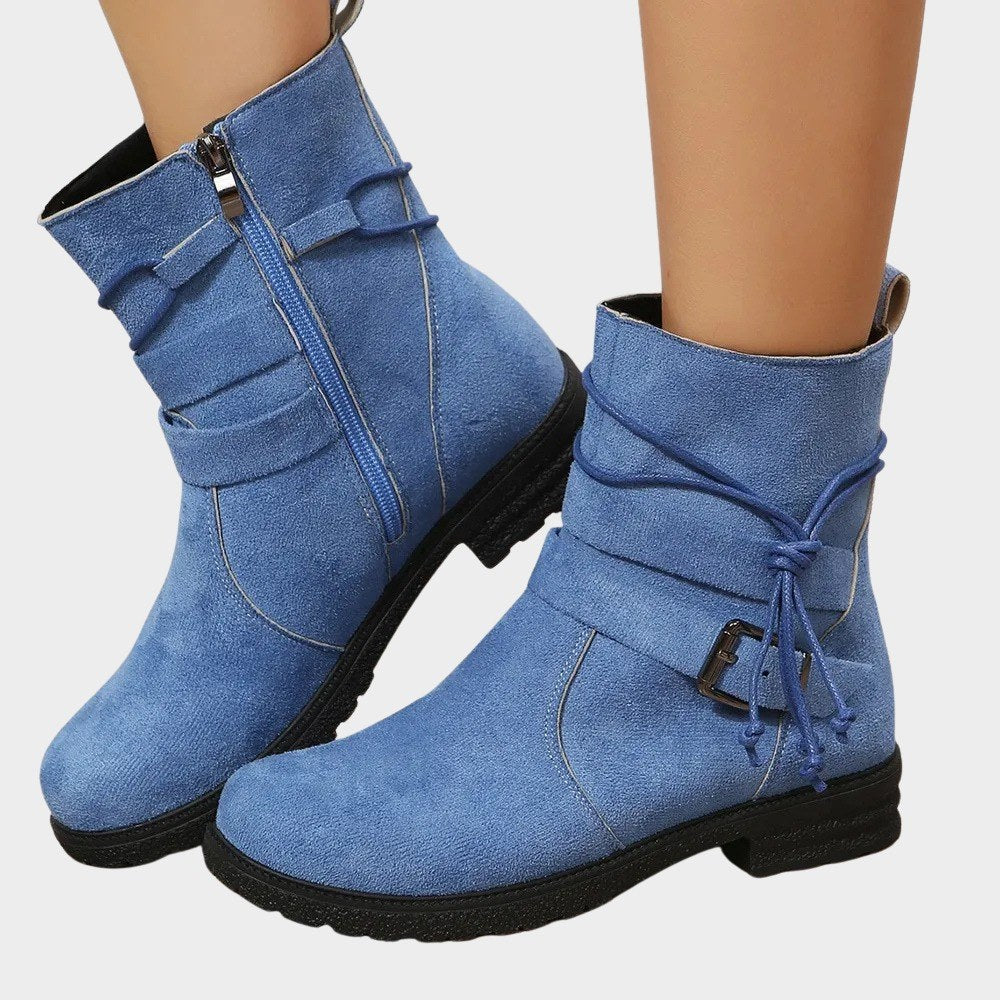 Lydia — Bequeme flache Stiefeletten für Damen mit Reissverschluss, Das Modehaus Luzern