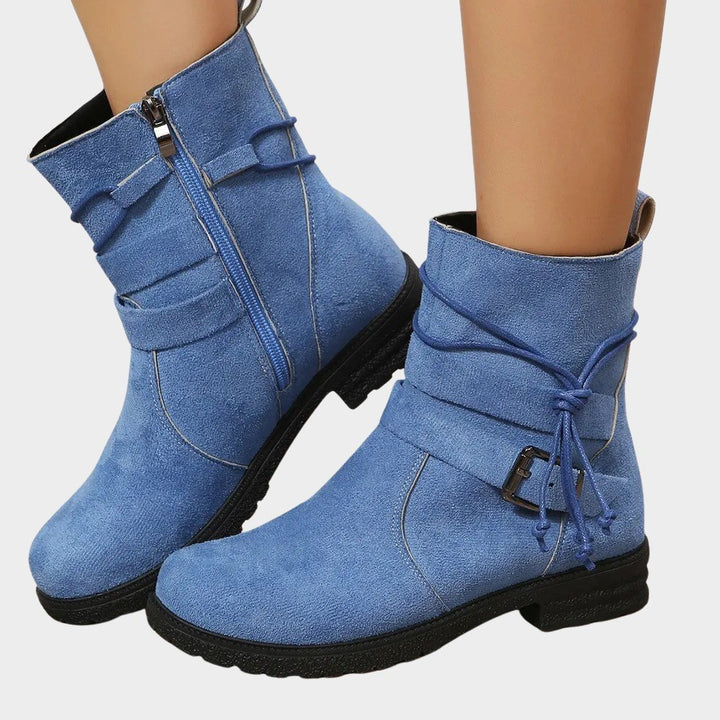 Lydia — Bequeme flache Stiefeletten für Damen mit Reissverschluss, Das Modehaus Luzern
