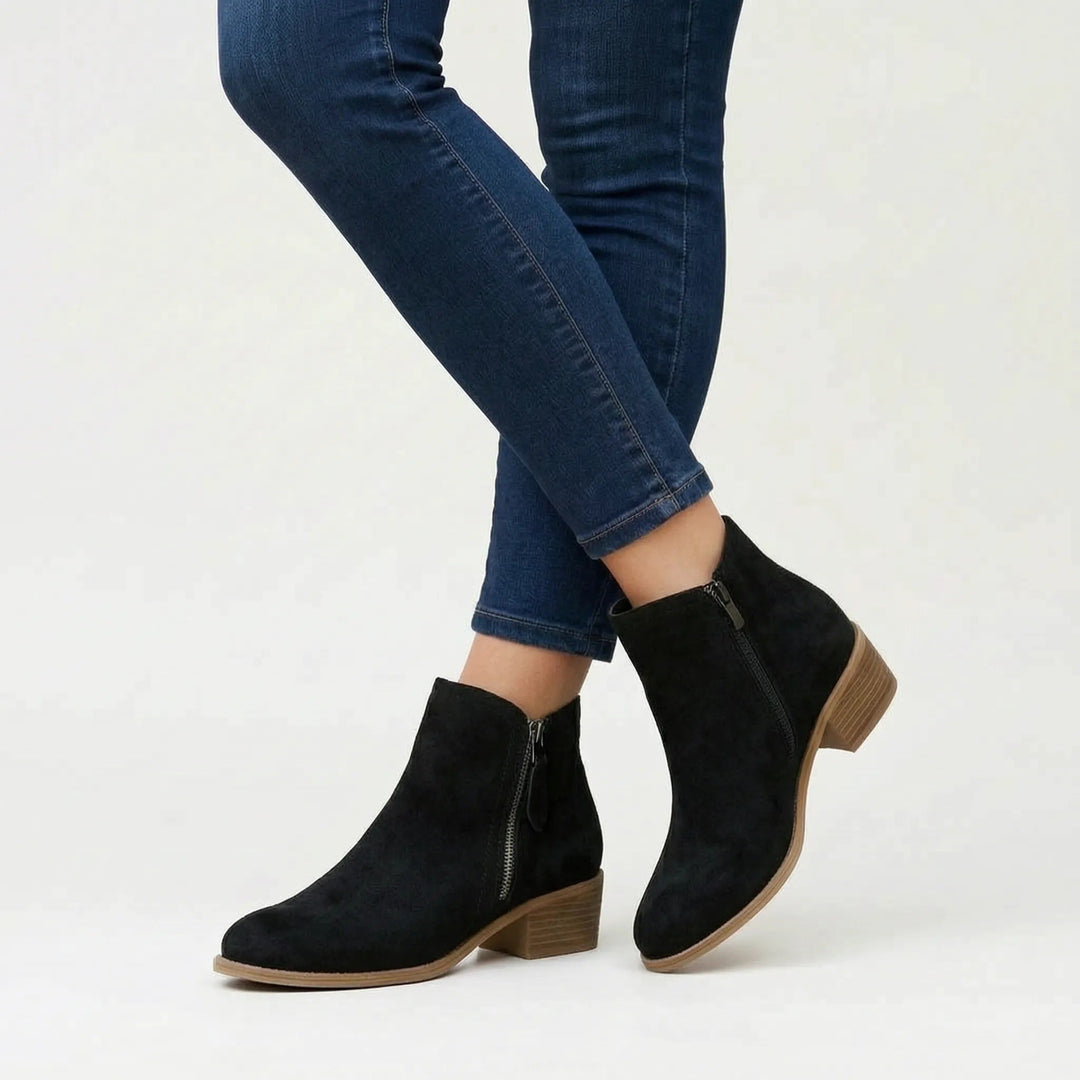 Margot — Bequeme Stiefeletten für Damen mit Blockabsatz und Profilsohle, Das Modehaus Luzern