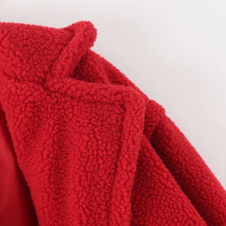 Marianne — Lange Winterjacke in Teddyoptik für Damen mit Reverskragen, Das Modehaus Luzern