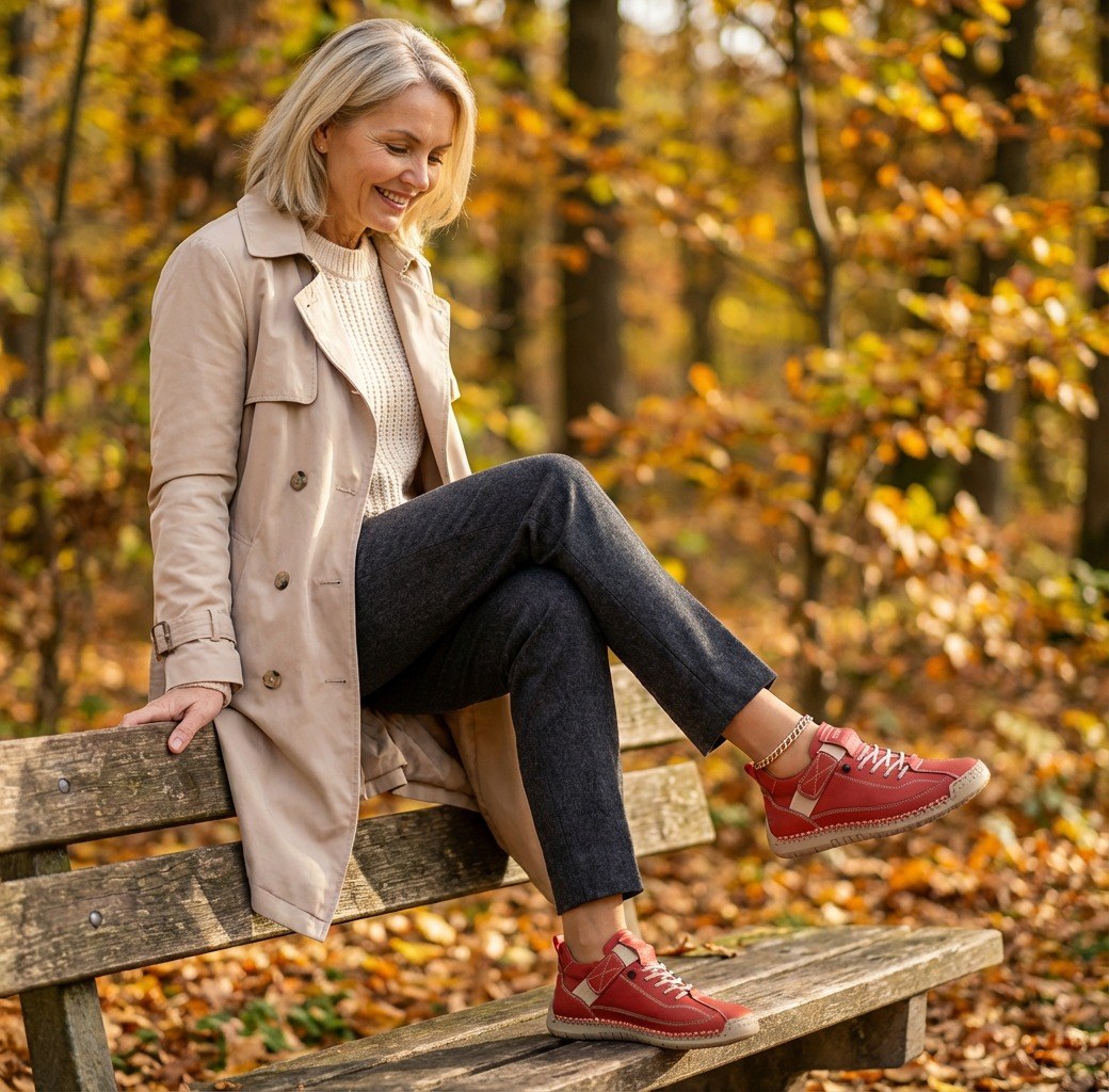 Marina — Bequeme breite Sneakers für Damen mit elastischer Schnürung, Das Modehaus Luzern