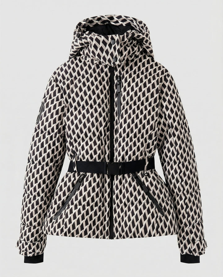 Martha — Taillierte Daunenjacke für Damen mit Gürtel und Kapuze, Das Modehaus Luzern