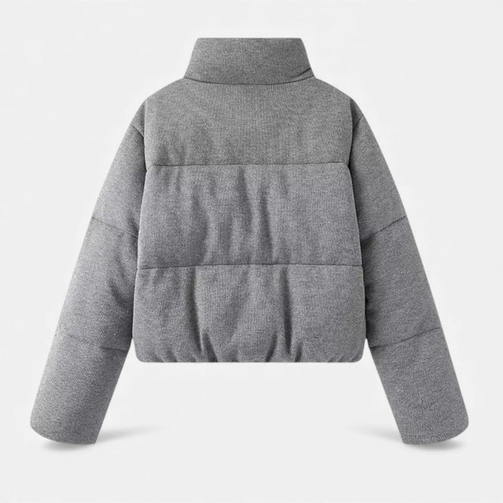 Melina — Moderne kurze gesteppte Winterjacke für Damen mit hohem Kragen, Das Modehaus Luzern