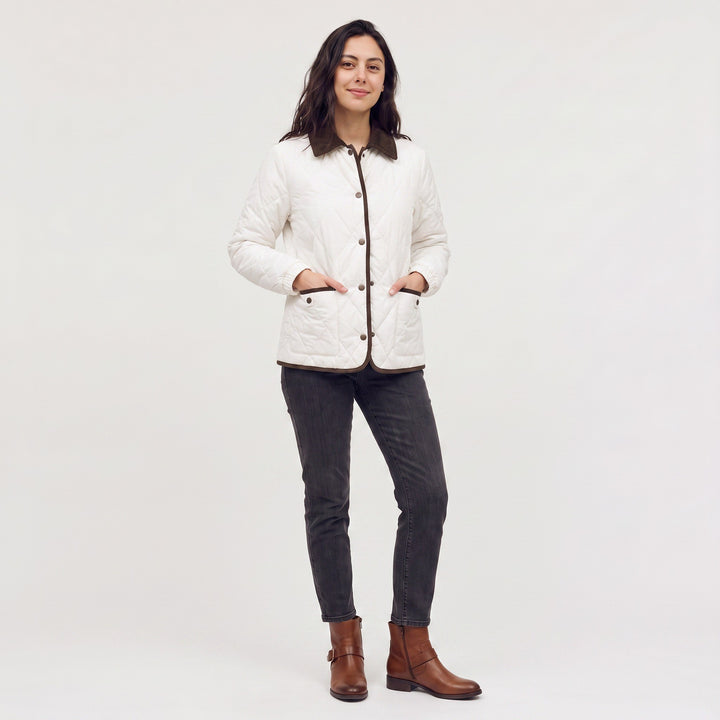 Michelle — Leichte Winterjacke für Damen mit Druckknöpfen und Cord, Das Modehaus Luzern
