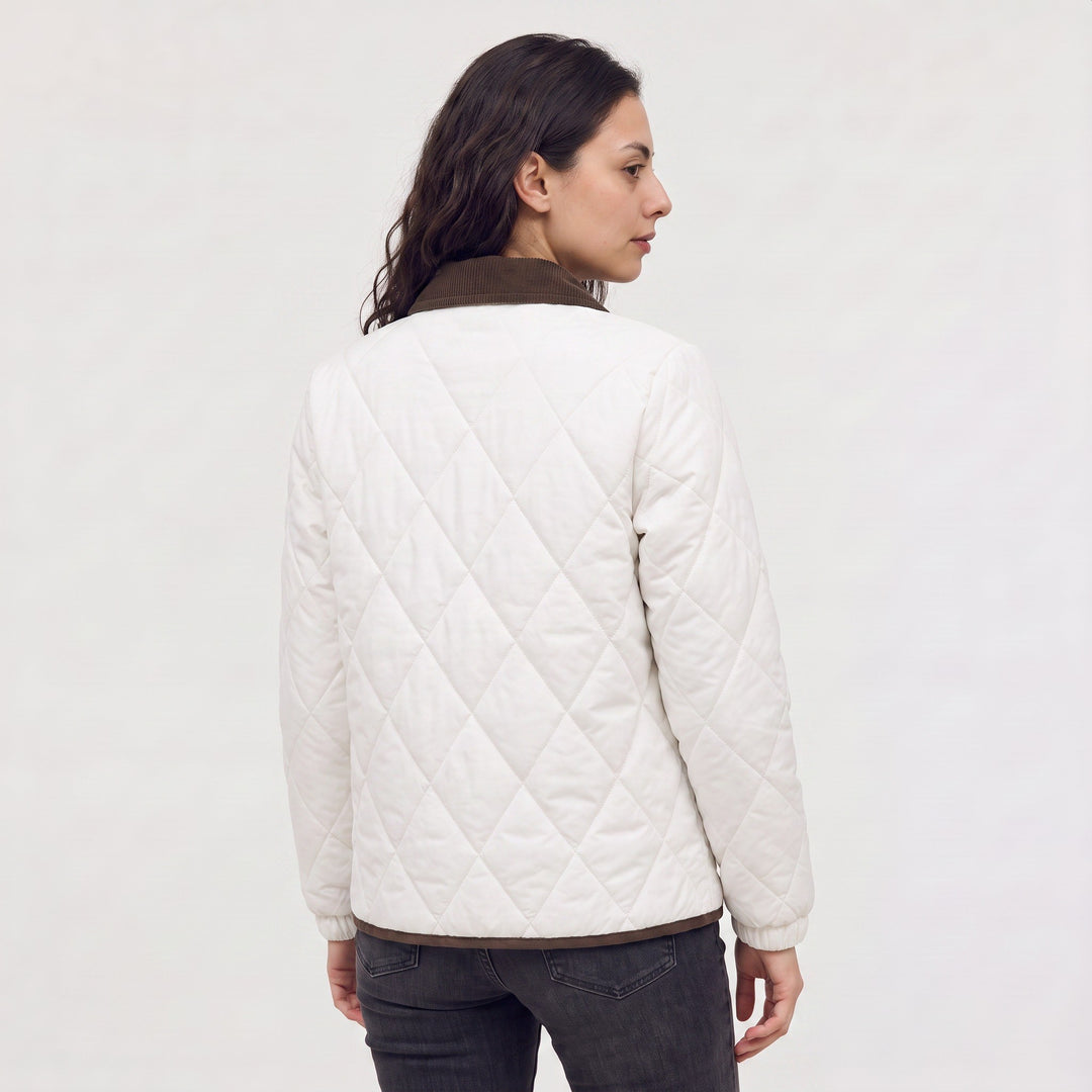 Michelle — Leichte Winterjacke für Damen mit Druckknöpfen und Cord, Das Modehaus Luzern