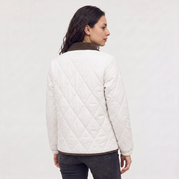 Michelle — Leichte Winterjacke für Damen mit Druckknöpfen und Cord, Das Modehaus Luzern