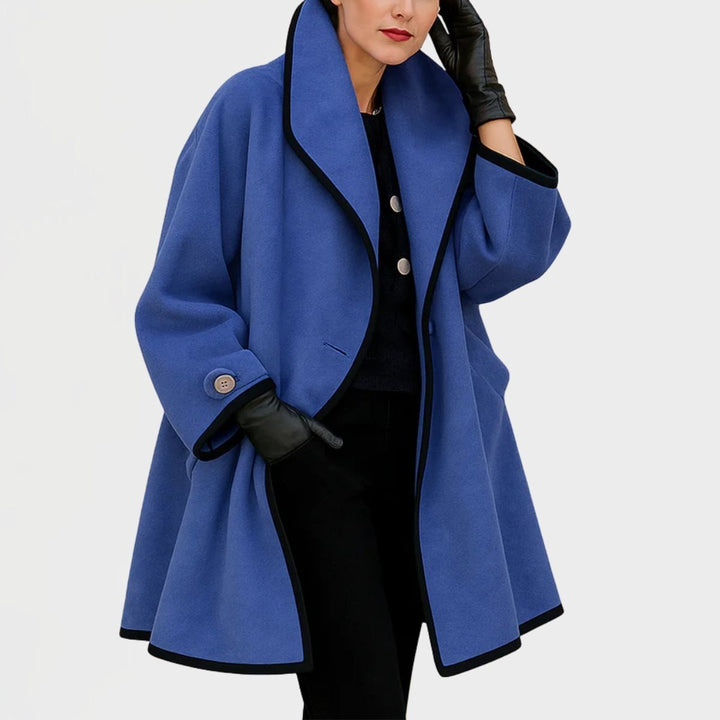 Mila — Klassischer ausgestellter Wollmantel für Damen mit Schalkragen, Das Modehaus Luzern