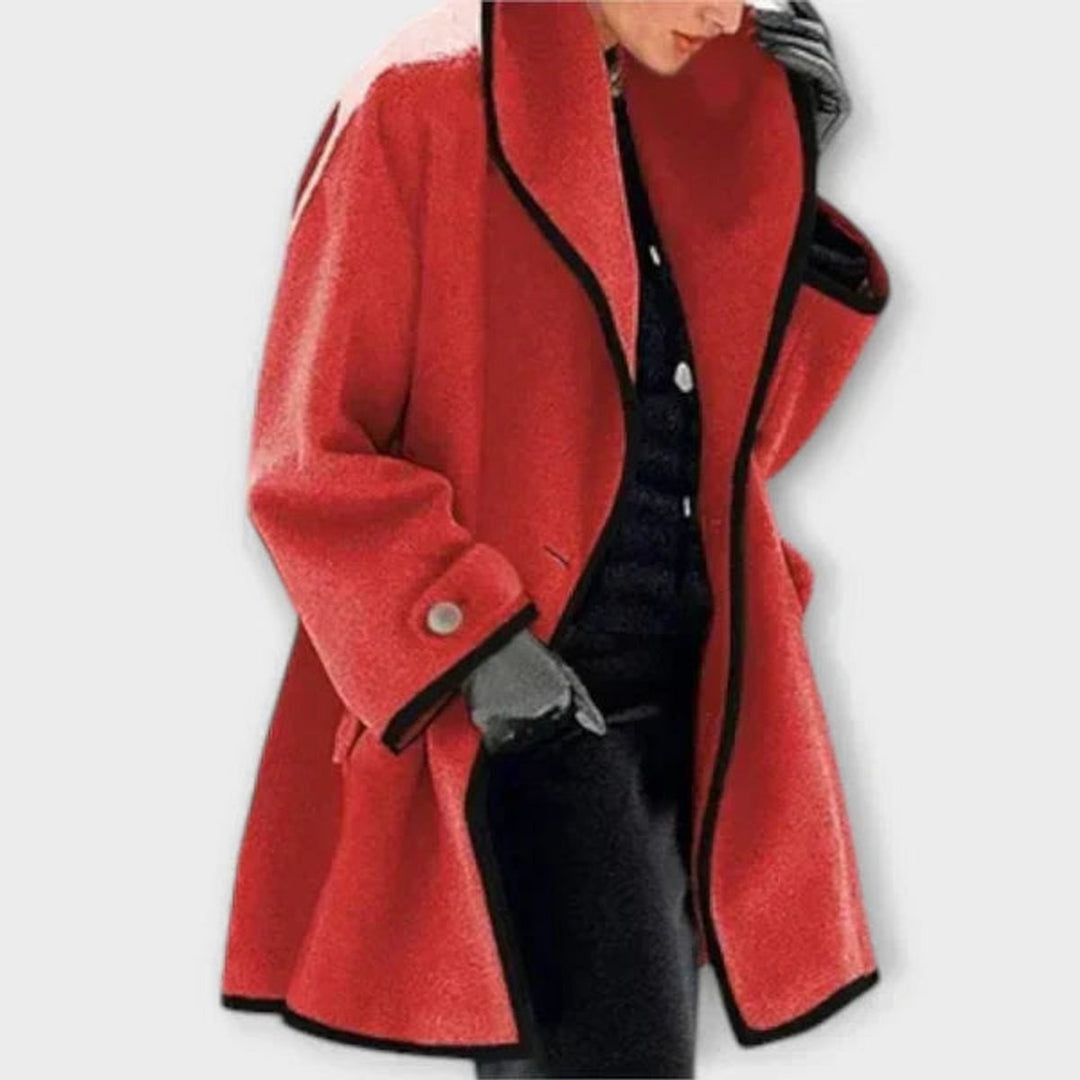 Mila — Klassischer ausgestellter Wollmantel für Damen mit Schalkragen, Das Modehaus Luzern