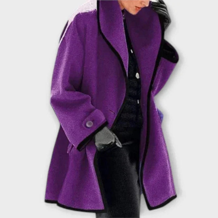 Mila — Klassischer ausgestellter Wollmantel für Damen mit Schalkragen, Das Modehaus Luzern