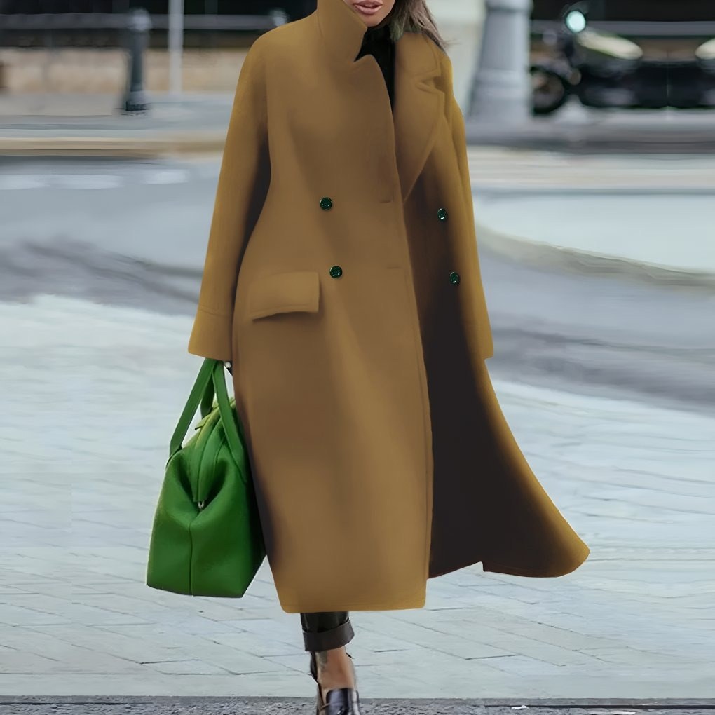 Monika — Stilvoller langer Oversize Wintermantel aus Wolle für Damen, Das Modehaus Luzern